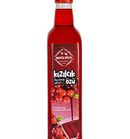 Manisa Birlik Doğal Kızılcık Özü 700 Ml