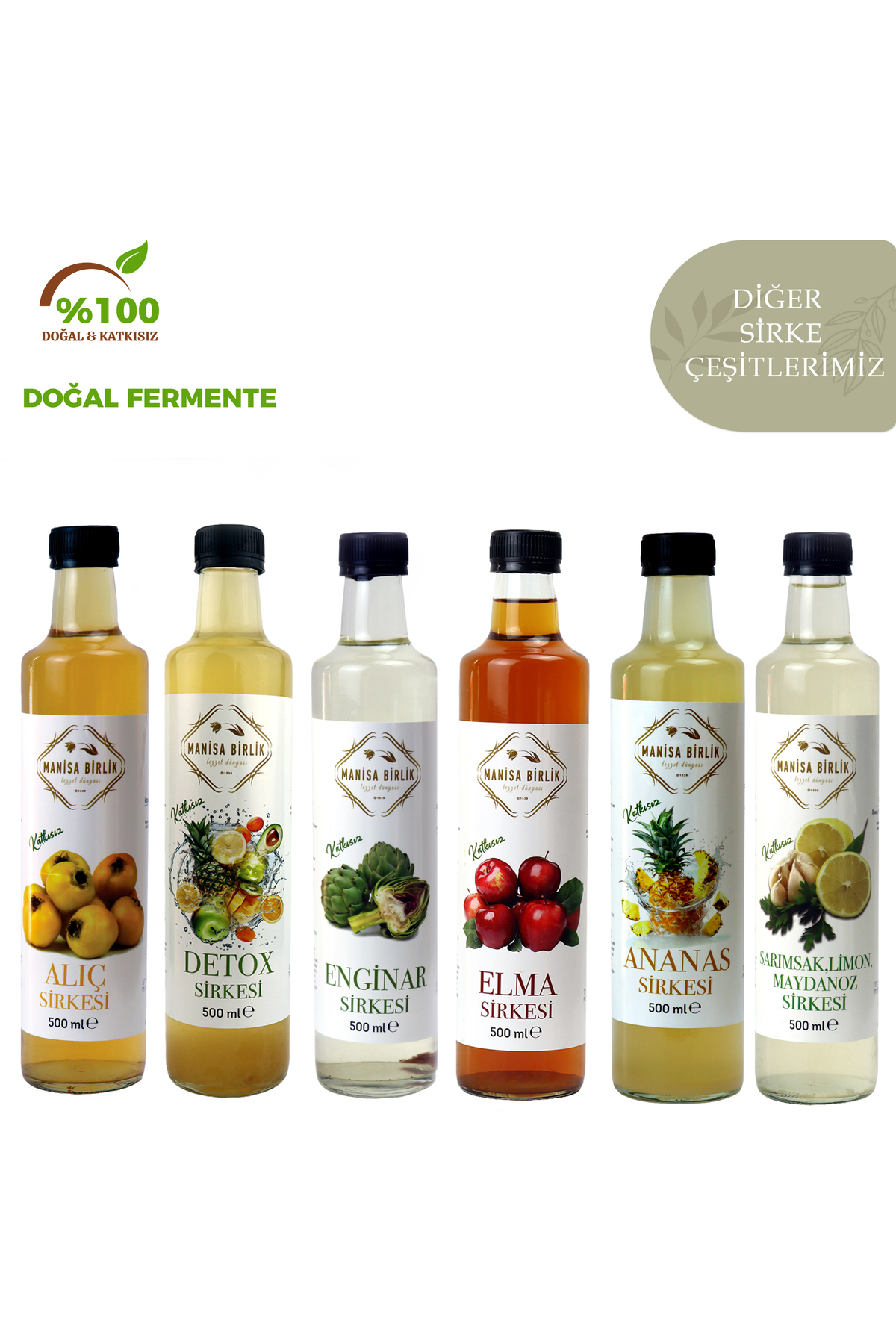 Manisa Birlik Doğal Elma Sirkesi 500 ml